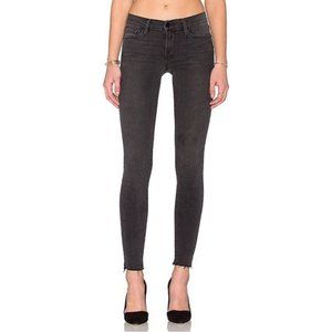 FRAME Mid Rise Le Skinny De Jeanne Jeans Muddywaters Black Wash Womens Size 25